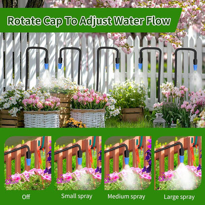 165FT Drip Irrigation System with Smart Timer, Brass Connectors | Programmable Timer, 165FT Tubing, Brass Connectors, Adjustable Drippers, Quick DIY Installation. — product view 6