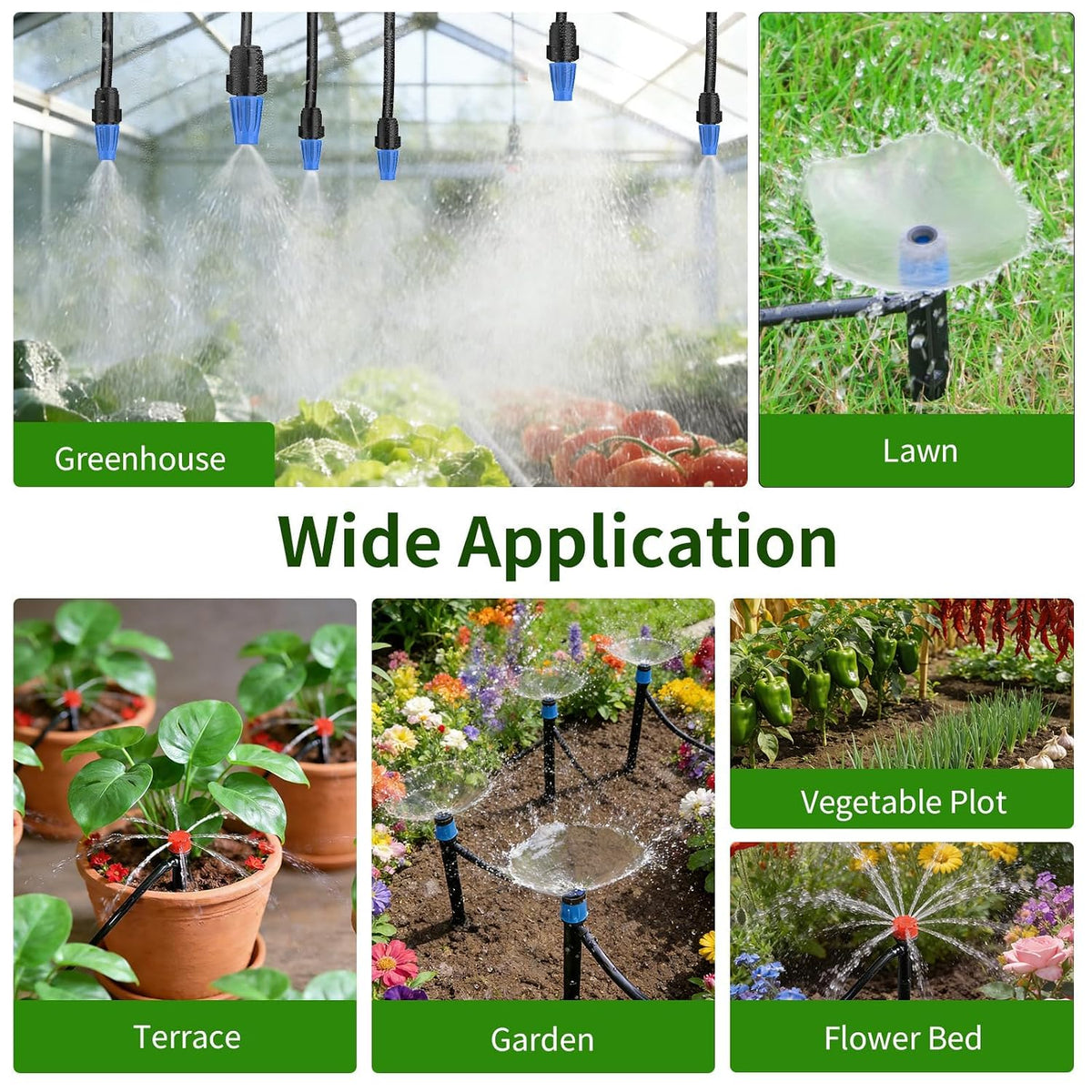 165FT Drip Irrigation System with Smart Timer, Brass Connectors | Programmable Timer, 165FT Tubing, Brass Connectors, Adjustable Drippers, Quick DIY Installation. — product view 8